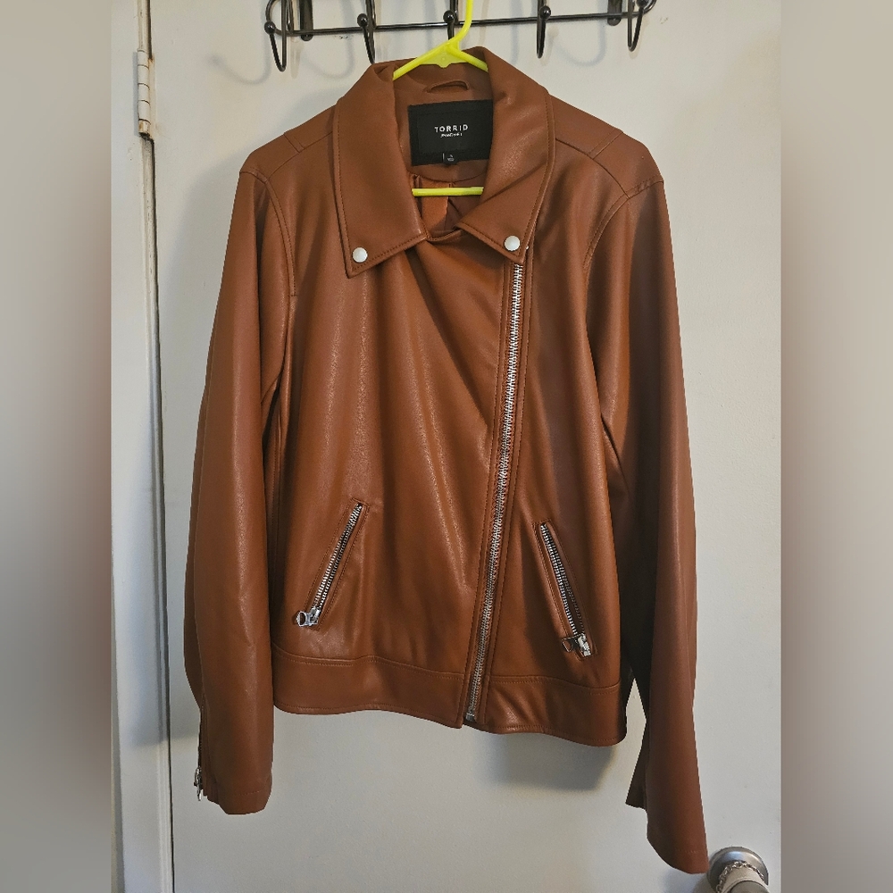Torrid Women's Tan Moto Jacket - Picture 2 of 6